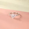 Anelli nuziali Anello di fidanzamento 3CT per donna Taglio brillante Fascia con zirconi cubici CZ Promessa Anniversario Taglia 4-11Nozze Toby22