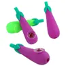 hand smoke pipe eggplant silicone smoking pipes easy to carry and clear