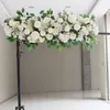 100cm 50cm wedding party DIY Artificial rose flower wall road lead silk flower panel backdrop arch wedding market home occasion decoration Party decoration