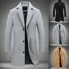 Men's Trench Coats Men Overcoat Soft Jacket Polyester Fashionable Regular Button Lapel Collar OuterwearMen's