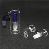 Blau 3,4 Zoll Mini 14mm Glasschatzfänger Wasser Bong Shisha Rauchleitungen Zubehör mit Glasschüssel oder Quarzknallernägeln