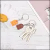 Keychains Fashion Accessories 1Pair Cute Love Heart Brick Keychain Couples Best Friendship For Women Men Separable Key Ring Jewelry Gifts H1