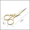 Scissors Hand Tools Home Garden Stainless Steel Embroidery Sewing Crane Shape Stork Measures Retro Craft Shears Cross Stitch Fast 35Pcs Dr
