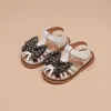 Baby Girl Boutique Toddler Shoes Flower Pattern Butterfly-knot Children Shoes Girls Sandals Sparky Princess Kids Footwear F04292 G220523