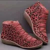 Stivaletti da donna di marca Stivali invernali da donna casual Zeppe con stampa leopardata Stivaletti piatti Scarpe da donna calde Botas De Mujer 220815