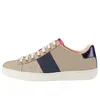 Men Woman Casual Shoes Chaussures Leather Stripes white flat platform Walking Tiger White Sports Trainers