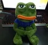 45 cm Spielzeug Weiches Gefülltes Kissen Magischer Ausdruck Pepe Der Traurige Frosch Tier Plüschpuppe Geburtstagsgeschenke Für Kinder 220702