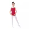 Одежда для танцев с коротким рукавом тренировочные купальники для девочек балетные танцевальные платья детские