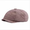 Berets Lattice Vintage Spring Autumn Sboy Hat Casual Simple Fashion Solid Color Tide Painter Beret Men CapBerets