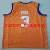 De finale Patch Basketbal Valley Chris Paul Jersey 3 Devin Booker Jerseys 1 Deandre Ayton 22 Zwart Wit Paars Oranje Mannen Gestikte S-XXL