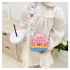 christmas Children change purse 2022 cartoon cute bubble silicone zero wallet for kids fashion boys girl Santa Claus decompression cross-body bags F1446