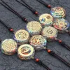 Pendant Necklaces Chakra Orgone Energy Chip Stones Metatron's Cube Merkaba Sacred Geometry Amulet OM Reiki Healing Crystal Yoga Necklace