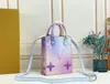 2023 Bolsa de moda com embreagem selvagem no coração Onthego Shopping bolsa feminina Moda Moda Bolsas de ombro genuínas Multi 14x17x5cm