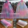 10 Yards 15cm Arcobaleno Tulle Rotolo Bobina Filato Gonna TUTU Gonna Tavolo FAI DA TE Tessuto Organza Colorato Tulle Rotolo Archi FAI DA TE Decorazioni di Nozze