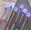 Led Light UP Cat Paw Pens Kawaii Fun 0.5mm Shiny Luminous Gel Pen Stationery School Supplies Birthday Party Favor Prize Carnival Goodie Bag Stuffers Rewards