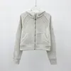 요가 Tracksuit 여성 디자이너 후드 Tracksuits 캐주얼 까마귀 레저 지퍼 카디건 스웨터 운동복 Streetwear 느슨한 의류 가을 겨울 후드 LOULOU