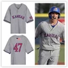 XFLSpcollege Kansas Jayhawks Ku Baseball Jersey Bob Allison Dale Gear Tom Gorzelanny Steve Jeltz Steve Renko Sam Freeman Mike Zagurski Wes Benjamin