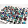 Whole Many Mix Style Antique Silver Vintage Jewelry Stone Gemstone Rings For Man Wo wmtXlv homes2007226z