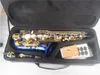 Musikinstrument New Blue Golden Key Altsaxophon Es Flat Sax Professional mit Kofferteilen