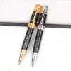Promotion Fountain Pen Elizabeth Edition Black Metal M Rollerball Ballpoint Pen Luxury Royal Queen With Diamond & Serial Number