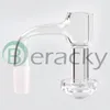 Slurper de fundo facetado de solda completa Fumantes Bangers de quartzo com jato de areia Unhas de borda chanfrada sem costura com Slurpers Conjunto para Bong Dab Rigs de água de vidro