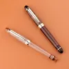 Majohn S7 Resin Fountain Pen Matte Transparent/Brown大容量容量詰め物ペン0.38/0.5mm Iraurita Ink Pen Gift Set 220815