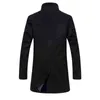 Misto lana da uomo Uomo Inverno Caldo Tinta unita Trench di lana Outwear Cappotto Giacca lunga Abbigliamento Camicette 2021 T220810