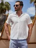 Mäns Casual T-shirts Män Hollow Out Sommar Kyl Sexig Mode Style Hawaiin Mesh See Through Street Shirt