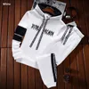 Erkekler Terzini Setler Erkekler Sıradan Hoodies Sweatshirt Takım Erkek Spor giyim koşu koşu spor salonu takım elbise hoodiespants 2 adet set 220813