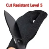 2022 new High-strength Anti Cut Resistant Safety Gloves Grade Level 5 Protection Kitchen for Fish Meat Cutting Black Steel Wire Metal Mesh Butcher