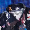 Camicie casual da uomo Camicia WACKO stile Harajuku Hundred Demons Night Walk Figure Camicie a maniche lunghe hawaiane a stampa interaMagliette da uomo