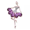 20 Pcs/Lot Custom Fashion Jewelry Brooches Crystal Rhinestone Dancing Girl Brooch Pin For Decoration/Gift