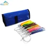 6pcs 6 pouces Rigged Marlin leurres avec sac en filet Tuna Kingfish Big Game Octopus jupe Leurres Ocean Boat Pêche à la traîne Leurres 201103