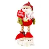 Party Decoration Christmas Doll Wooden Bead Legs Santa Claus Creativity Durable XMAS Atmosphere Ornaments 34cm