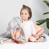 Laten we baby zachte katoenen indoor deken flanellen fleece swaddling cartoon decoratie baby beddengoed deken wrap lj201208 maken