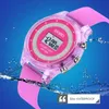 Bunte LED-Licht Kinder elektronische Uhr Kinder Armbanduhren 5Bar wasserdichte digitale Sportuhren für Jungen Mädchen