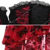 Bustiers korsetleri Seksi Kadınlar Korse İç çamaşırı Kadınlar için Artı Boyut Boyu Kara Goth ile Siyah Goth Bustrier Top Zipper Burlesque Skirt