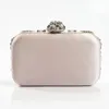 Evening Bags Luxury Women Crystal Handmade Diamond Clutch Party Purse Pink Rhinestones Pearl Wedding Handbag296L