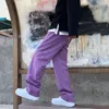 Herren Jeans Herren Jeans japanische Männer modische lila grüne losen locker Vintage Casual Streetwear Skateboard Dance Denim Cargo Baggy Pantsmensmg8k