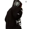 Men's Hoodies & Sweatshirts Rhinestone Skull Devil Print Y2k Clothes Full Zip Up Jackets Long Sleeve Hoodie Autumn Sudaderas StreetwearMen's