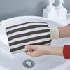 Glove Bathing Towel Rubbing Mud Remove Dead Skin Scrub Thickening Striped Printing Bath Washcloth Wholesale