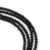 4mm Small Mini Balck Beads Diy with Hole Round Agate Loose Beads for Diy Bracelet Necklace Jewelry Making Bead