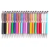 Hem Glitter Ballpoint Pen Student Bling Blings Writing Pennor Colorful Crystal Ball Penns Black Ink Touch Pensfor School Office Supplies ZC1195