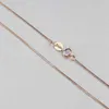 Pure 07mm Dikte Sterling Zilver Geel Wit G Rose Gold Chain Necklace