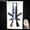 NXY Temporary Tattoo Yuran New Black Gun Men Fashoin Stickers Women Body Arm Ak Rifle Waterproof Tatoos Sniper Transferable 0330