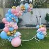 154 pezzi Baby Shower Macaron Palloncino Ghirlanda Arco Kit Ragazzo o ragazza Genere Rivela Decorazioni per feste Blu Rosa Air Globos Forniture di compleanno 220523