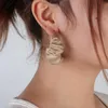 Hoop & Huggie Lifefontier 2022 Trendy Cloth Crystal Round Earrings For Women Korean Winter Geometric Party Earring Jewelry WholesaleHoop Ode