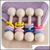 Pochodnicy Pacifier Clips Baby Toys Teeth Pierścienie Klasa spożywcza Beech wo mxhome dhsrj