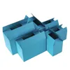 5pcs10pcsBlue Packing 3Layer Korrugerad papperslagring Presenttillbehör Små låda stöder anpassad storlekstryck 220706
