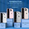 iPhone 14 Pro Max Plus 13 12 Mini TPU PCワイヤレス充電器磁気ショックプルーフバックカバー用の透明なマグサフの光沢のあるグリッター電話ケース